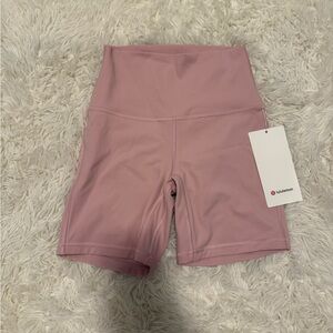 lululemon light pink Biker Shorts